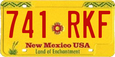 NM license plate 741RKF