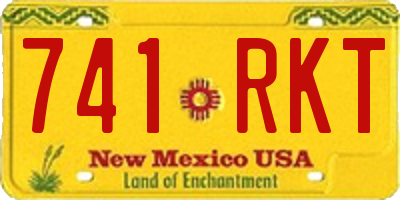 NM license plate 741RKT