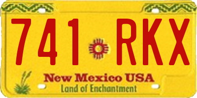 NM license plate 741RKX
