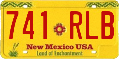 NM license plate 741RLB
