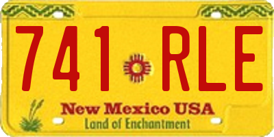 NM license plate 741RLE