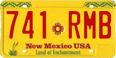 NM license plate 741RMB