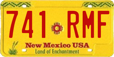 NM license plate 741RMF