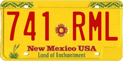 NM license plate 741RML