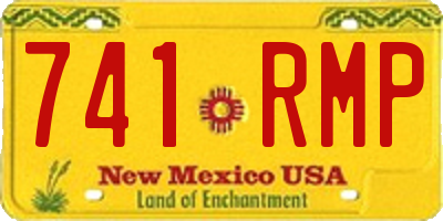 NM license plate 741RMP
