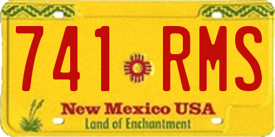 NM license plate 741RMS