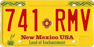 NM license plate 741RMV