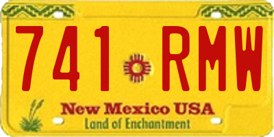 NM license plate 741RMW