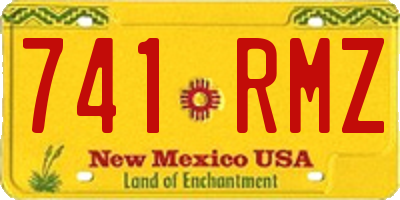 NM license plate 741RMZ