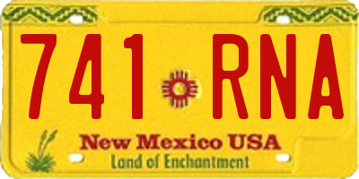 NM license plate 741RNA