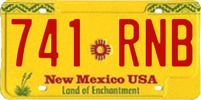 NM license plate 741RNB