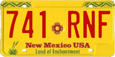 NM license plate 741RNF