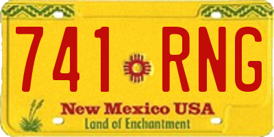 NM license plate 741RNG