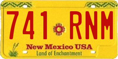 NM license plate 741RNM