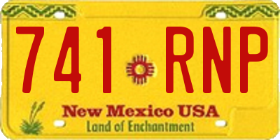 NM license plate 741RNP