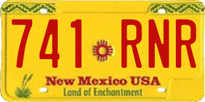 NM license plate 741RNR