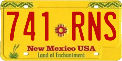 NM license plate 741RNS