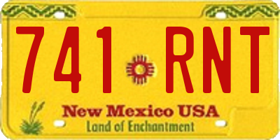 NM license plate 741RNT