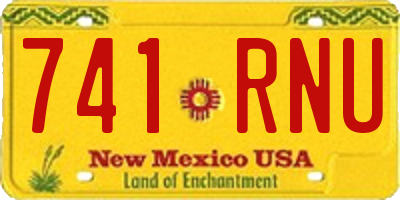 NM license plate 741RNU