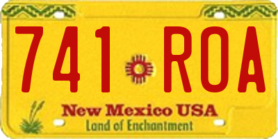 NM license plate 741ROA