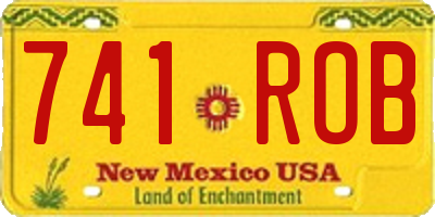 NM license plate 741ROB
