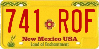 NM license plate 741ROF