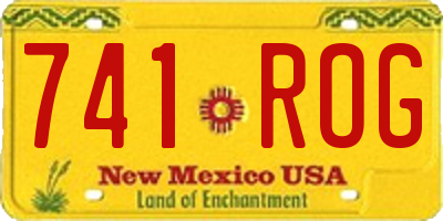 NM license plate 741ROG