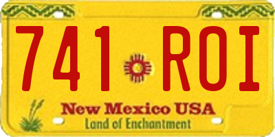 NM license plate 741ROI