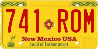 NM license plate 741ROM