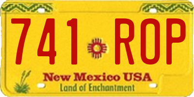 NM license plate 741ROP