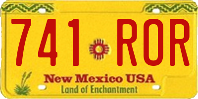 NM license plate 741ROR
