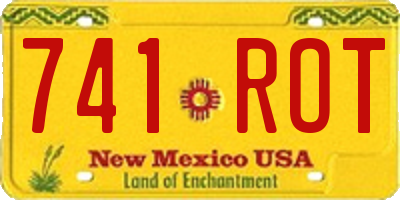 NM license plate 741ROT
