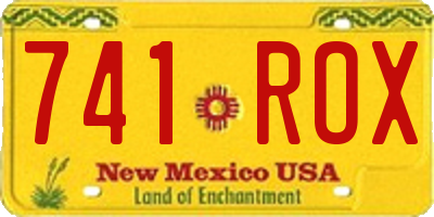 NM license plate 741ROX
