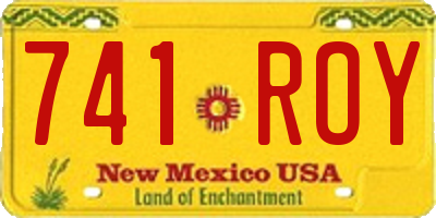 NM license plate 741ROY