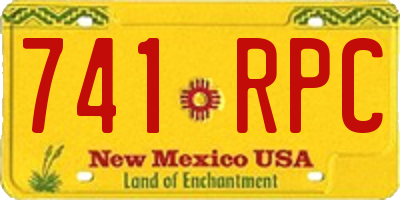 NM license plate 741RPC