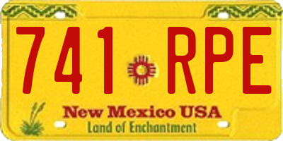 NM license plate 741RPE