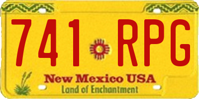 NM license plate 741RPG