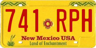 NM license plate 741RPH