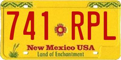 NM license plate 741RPL