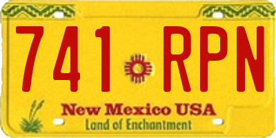 NM license plate 741RPN
