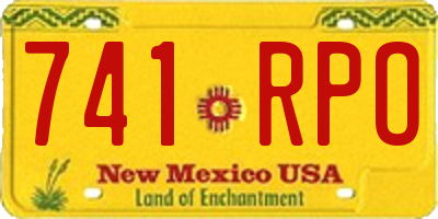 NM license plate 741RPO
