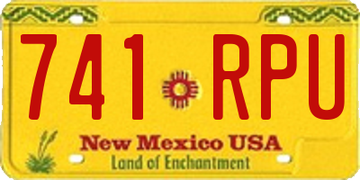 NM license plate 741RPU