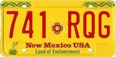 NM license plate 741RQG