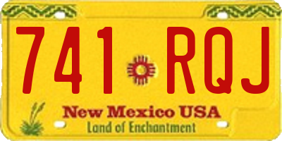 NM license plate 741RQJ