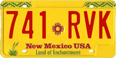NM license plate 741RVK