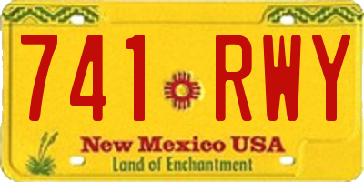 NM license plate 741RWY