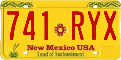 NM license plate 741RYX