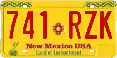 NM license plate 741RZK