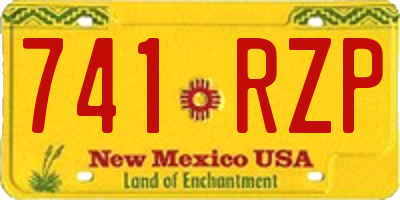 NM license plate 741RZP