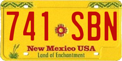 NM license plate 741SBN